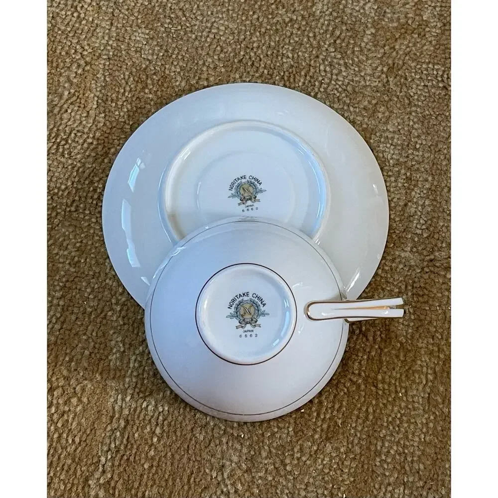 Lovely Vintage Noritake Flat Cup & Saucer Set Japan